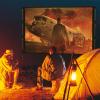 Outdoor Movie Screen w/Stand 100" Portable Movie Screen 16:9 HD Wide Angle Outdoor Projector Screen Easy Assembly Portable Projector Screen view 3
