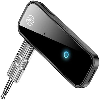 UrbanX Bluetooth 5.0 Adapter 3.5mm Jack Aux Receiver, 2-in-1 Wireless Transmitter & Receiver for alcatel Pop Up, Streaming Audio of TV, PC, Speaker, Headphones, Car, Home Stereo