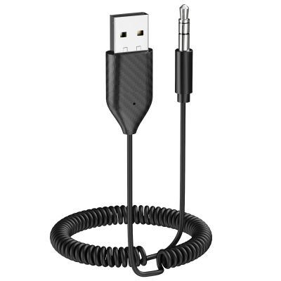 ZIOCOM Bluetooth Aux Adapter for Car, USB Bluetooth 5.2 Receiver, 3.5mm Bluetooth Adapter with Microphone for Music Streaming and Hands-Free Calling for Car Stereo and Home Speakers