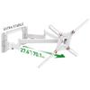 Barkan Long White TV Wall Mount, 13-90 inch Dual Arm Full Motion Articulating - 4 Movement Flat/Curved Screen Bracket, Holds up to 132lbs, Extra Stable, Fits LED OLED LCD, 27.6" Long Arms, White view 1