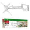 Barkan 40" Long White TV Wall Mount, 13 - 80 inch Dual Arm Full Motion Articulating - 4 Movement Flat / Curved Screen Bracket, Holds up to 110lbs, Extra Stable, Fits LED OLED LCD view 1