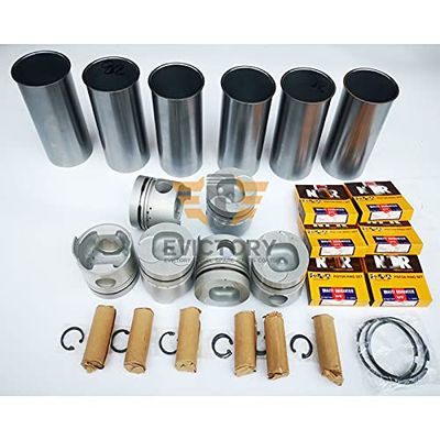 For ISUZU 6BB1-T 6BB1T 6BB1 repair overhaul rebuild kit piston + piston ring + cyliner liner + complete gaskets + big small end bearing set