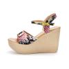ZBYY Wedge Sandals for Women,Fashion Snake Skin Wedge Platform Open Toe Summer Comfy Beach Gladiator Sandals view 4