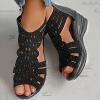 ZBYY Women's Summer Sandals Casual Gladiator Wedge Shoes Comfortable Ankle Strap Outdoor Slip on Platform Sandals view 3