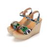 ZBYY Wedge Sandals for Women,Fashion Snake Skin Wedge Platform Open Toe Summer Comfy Beach Gladiator Sandals view 4