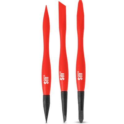 Sili Glue Brush Kit with Micro Wood Glue Applicator Brushes for Woodworking, Crafts, Models - Fine, Chiseled, Flat Tapered Tips