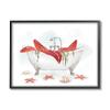 Stupell Industries Large Red Starfish Ocean Inspired Claw Bath Tub view 1