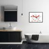 Stupell Industries Large Red Starfish Ocean Inspired Claw Bath Tub view 2