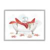 Stupell Industries Large Red Starfish Ocean Inspired Claw Bath Tub view 1
