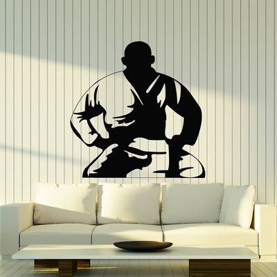 Vinyl Wall Decal JIu Jitsu Martial Arts Gym Fight Sports Art Stickers Mural Large Decor (g5866) Black