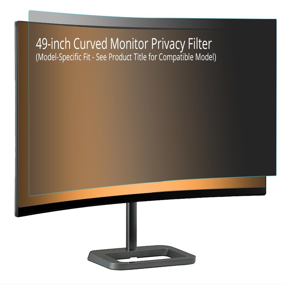 Photodon 2-Way Privacy Filter to fit the Dell U4919DW 49-inch Curved Monitor with Installation Kit