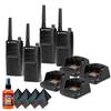 4 x Motorola RMU2040 On-Site 2-Way Radio (RMU2040) + MicrophoneCleaner + 4 x Microfiber Cloth - 4 Pack Bundle view 1