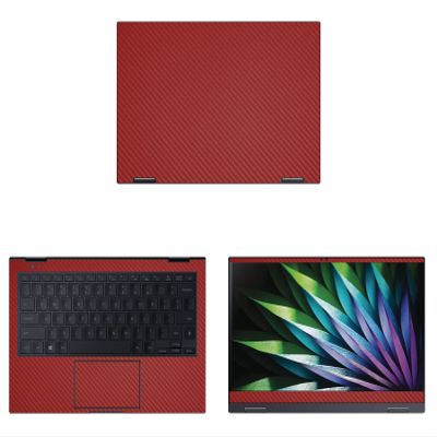 Decalrus - Protective Decal for The Samsung Galaxy Book Flex2 Alpha (13.3" Screen) Laptop RED Carbon Fiber Skin case Cover wrap CFsamsungGalaxyFlexAlpha_13Red