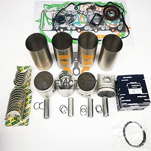 For MITSUBISHI excavator 4M40 4M40T 4M40-T overhaul rebuild kit + 1pc water pump + 8pcs valve + engine bearing gasket piston ring liner