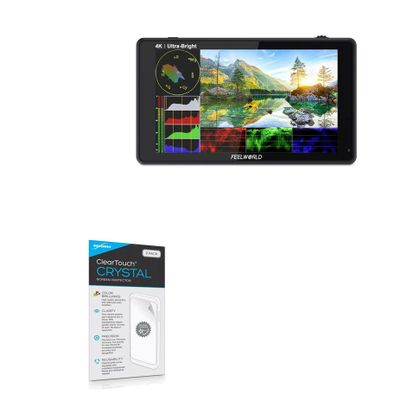 BoxWave Screen Protector Compatible with FeelWorld LUT6 - ClearTouch Crystal (2-Pack), HD Film Skin - Shields from Scratches