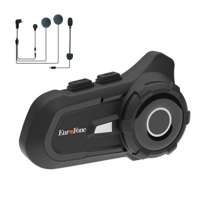 EuroFone S2 Motorcycle Bluetooth Headset 5.1-1 Pack Waterproof Helmet Headsets with Dual Mics for Rider Intercom | Sunscreen Dustproof BT Speakers for Motorcycle Accessories1PCS