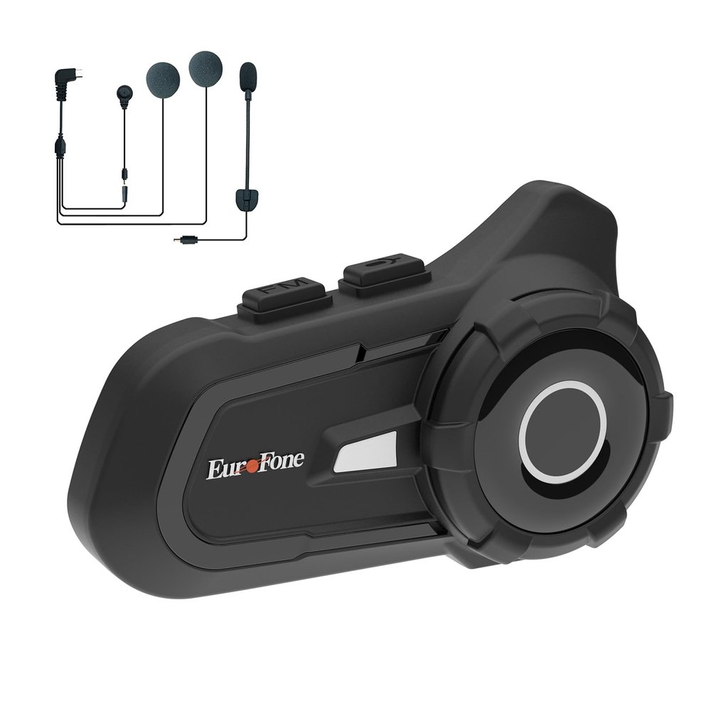 EuroFone S2 Motorcycle Bluetooth Headset 5.1-1 Pack Waterproof Helmet Headsets with Dual Mics for Rider Intercom | Sunscreen Dustproof BT Speakers for Motorcycle Accessories1PCS