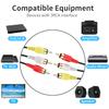 Abireiv Audio Video RCA Cable, 65FT 3RCA to 3RCA Composite AV Cable Compatible with Set-Top Box, Speaker, Amplifier, DVD Player, 24K Gold Plated view 3