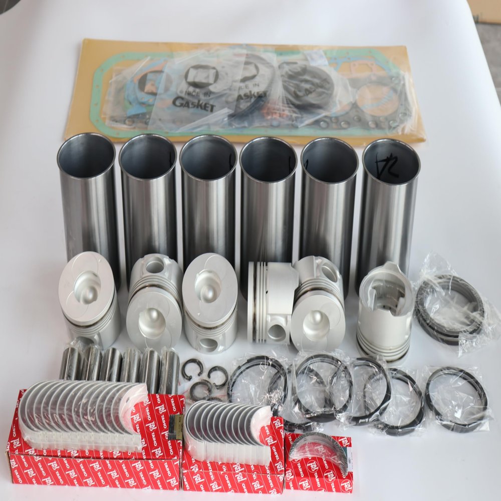 For ISUZU 6BG1-TC 6BG1T 6BG1TC 6BG1 engine rebuild overhaul kit piston ring cylinder liner + complete cylinder gasket kit + big small end bearing + 12 pcs valves inlet outlet