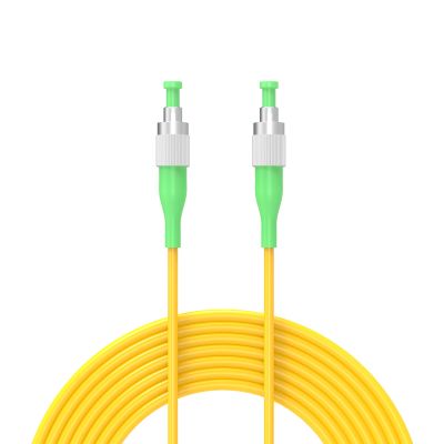 Buacoz 50Meter 164ft FC/APC-FC/APC Single-Mode APC Fiber Optic Cable OS1 OS2 Jumper Optical Patch Cord Simplex 9/125um Yellow