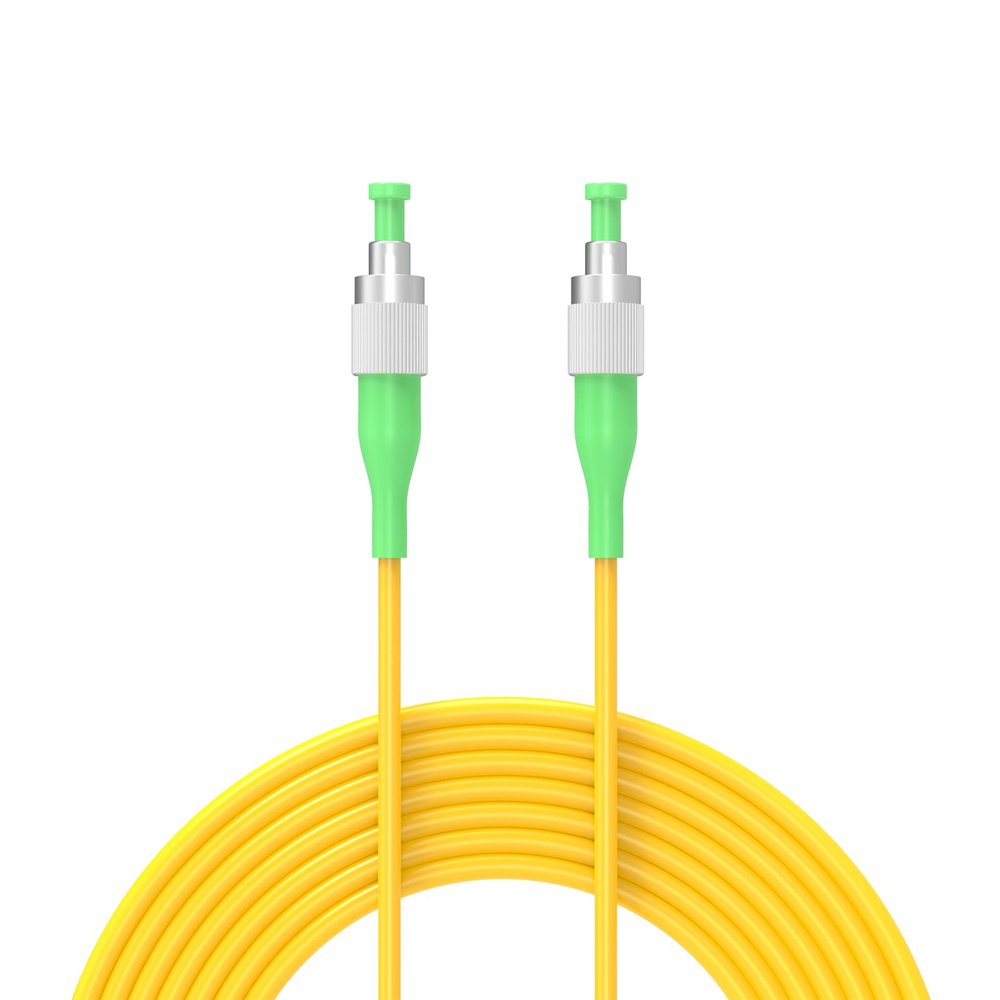 Buacoz 50Meter 164ft FC/APC-FC/APC Single-Mode APC Fiber Optic Cable OS1 OS2 Jumper Optical Patch Cord Simplex 9/125um Yellow