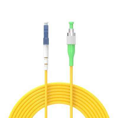 Buacoz 50Meter 164ft LC/UPC-FC/APC Single-Mode APC Fiber Optic Cable OS1 OS2 Jumper Optical Patch Cord Simplex 9/125um Yellow