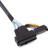 10Gtek Mini SAS SFF-8643 to U.2 SFF-8639 Cable, PCIe 4.0 X4 85 Ohm with 15-Pin SATA Power for NVMe SSD Hot-Swap, 0.5m/1.6ft view 2