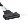 10Gtek Mini SAS SFF-8643 to U.2 SFF-8639 Cable, PCIe 4.0 X4 85 Ohm with 15-Pin SATA Power for NVMe SSD Hot-Swap, 0.5m/1.6ft view 3