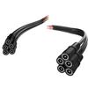 Aoje-Link 5Pcs DC Power Pigtail Cable Wire, 24V/12V 5A Female Connectors for CCTV Security Camera and Lighting Power Adapter DC5525(2.5 x 5.5m) Black view 1