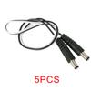 5 Pcs DC Plug Power Adapter Cable, 24V/12V 5A 2.1 x 5.5mm Male to 2.1 x 5.5mm Male for CCTV Security Camera and Lighting Power Adapter DC5521(2.1 x 5.5mm) view 3