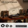 ANGELS HORN Vinyl Record Player, Hi-Fi System Bluetooth Turntable Players with Stereo Bookshelf Speakers, Built-in Phono Preamp, Belt Drive 2-Speed, Adjustable Counterweight, AT-3600L view 2