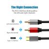 belipro USB C to 2 RCA Audio Cable 5Ft, Type C to 2rca Jack Aux Auxiliary Stereo Splitter Adapter Audio Line Compatible with Home Theater Amplifier DVD TV Speaker. view 4