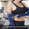 Newbyinn UV Sun Protection Arm Sleeves with Thumb Hole for Men Women Youth, Cooling Sleeve to Cover Tattoo, Mid-Compression view 4