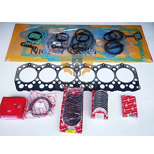 For MITSUBISHI S6E S6E-2 S6E2 overhaul rebuild kit + 1pc water pump + complete gasket kit + piston ring + big small end bearing