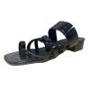ZBYY Womens Open Toe Casual Slide Sandals Ring Toe Slingback Chunky Low Heels Slide Sandals Summer Dressy Slippers view 3