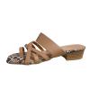 ZBYY Womens Open Toe Casual Slide Sandals Ring Toe Slingback Chunky Low Heels Slide Sandals Summer Dressy Slippers view 4