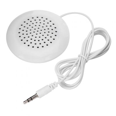 Kuuleyn 3.5mm Mini Pillow Speaker, DIY Pillow Speaker, Pillow Speaker, 3.5mm Mini Stereo Speaker for MP3 Phone Portable CD (White)