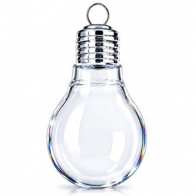 BestPysanky Clear Plastic Bulb Ornaments 5.25 Inches