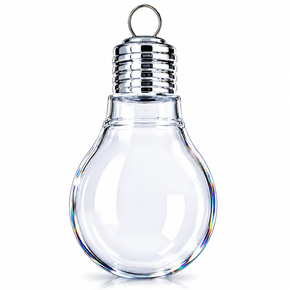 BestPysanky Clear Plastic Bulb Ornaments 5.25 Inches