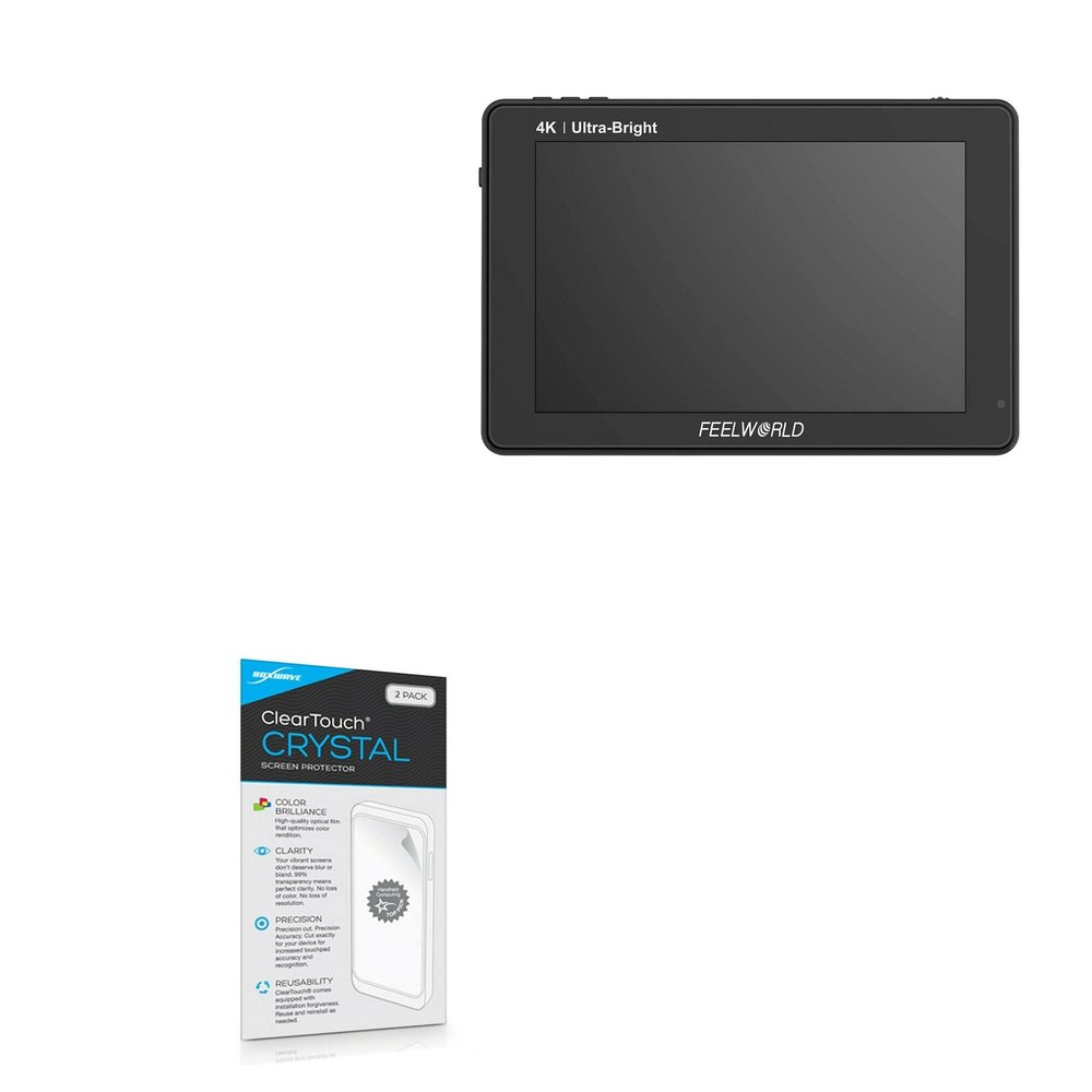 BoxWave Screen Protector Compatible with FeelWorld LUT7PRO - ClearTouch Crystal (2-Pack), HD Film Skin - Shields from Scratches