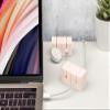 Function101 Cable Blocks 4 Pack | Pink | Magnetic Weighted Silicone Cord Organizer for Desk, Home, Office, Nightstand | Flexible and Tangle-Free Cable Management view 3