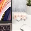 Function101 Cable Blocks 4 Pack | Pink | Magnetic Weighted Silicone Cord Organizer for Desk, Home, Office, Nightstand | Flexible and Tangle-Free Cable Management view 4