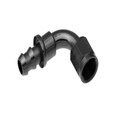 -16 AN 90 DEGREE PUSH LOCK HOSE END-BLACK