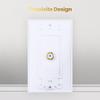 GearIT 4-Pack Coax/Coaxial F-Type Wall Plate, Single Gang for TV Box, TV Wall Jack, TV Cable Wall Connector, Cable Line, Cable Outlet, Cable Cover Faceplate in White, 4-Pk view 3