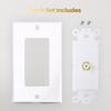 GearIT 4-Pack Coax/Coaxial F-Type Wall Plate, Single Gang for TV Box, TV Wall Jack, TV Cable Wall Connector, Cable Line, Cable Outlet, Cable Cover Faceplate in White, 4-Pk view 4
