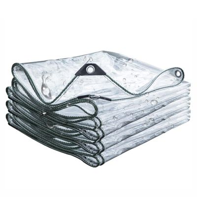 KOOEIN Heavy Duty Tarpaulin,Waterproof Tarpaulin for Gardens,Universal Transparent Tarps,with Grommet,Heat Insulation Awning,Plant Antifreeze Tarpaulin,0.35mm,1.5x2m/4.9x6.6ft