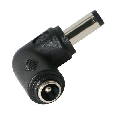 90 Degree Angle DC Power Connector Adapter 2.1 x 5.5mm Bend Male Plug to 2.1 x 5.5mm Female Jack Coupler Converter for Laptop CCTV Camera Strip Lighting, 10Pcs
