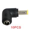 90 Degree Angle DC Power Connector Adapter 2.1 x 5.5mm Bend Male Plug to 2.1 x 5.5mm Female Jack Coupler Converter for Laptop CCTV Camera Strip Lighting, 10Pcs view 3