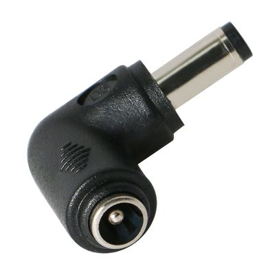 90 Degree Angle DC Power Connector Adapter 2.5 x 5.5mm Bend Male Plug to 2.1 x 5.5mm Female Jack Coupler Converter for Laptop CCTV Camera Strip Lighting, 10Pcs