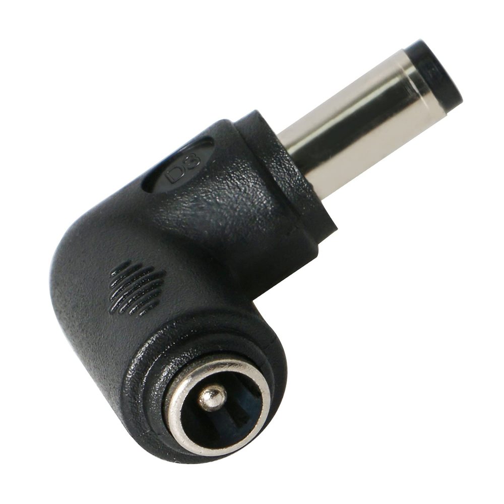 90 Degree Angle DC Power Connector Adapter 2.5 x 5.5mm Bend Male Plug to 2.1 x 5.5mm Female Jack Coupler Converter for Laptop CCTV Camera Strip Lighting, 10Pcs